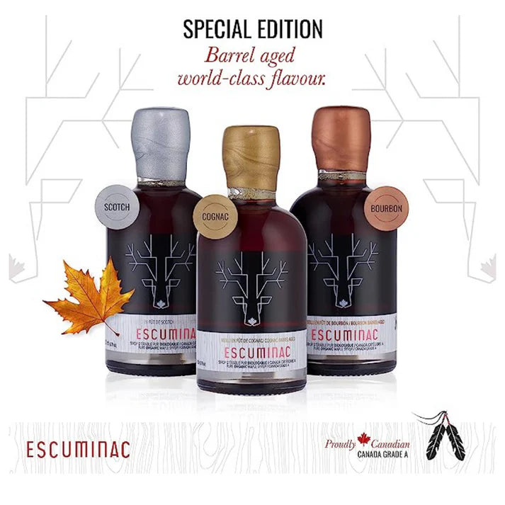 סירופ מייפל מיושן בחביות וויסקי